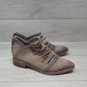 Free People Women Ankle Boho Hobo Women's Brown Ankle Boots Sz 36/5-5.5